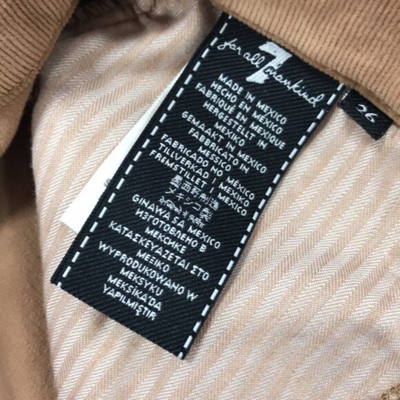 7 For All Mankind Alexa High Waist Crop Wide Leg Corduroy Pants - Picture 8 of 10